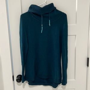 Teal loose turtleneck sweater